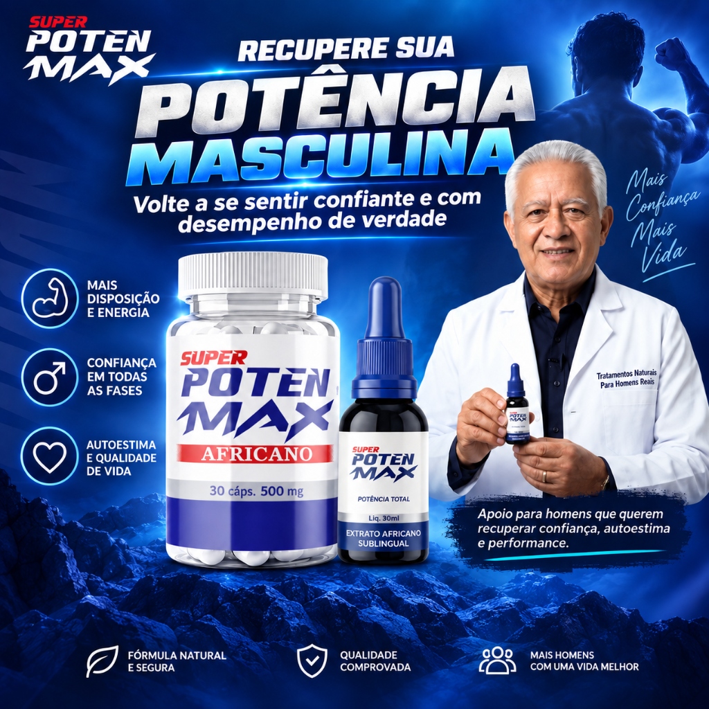Super Poten Max Africano Frascos e Especialista