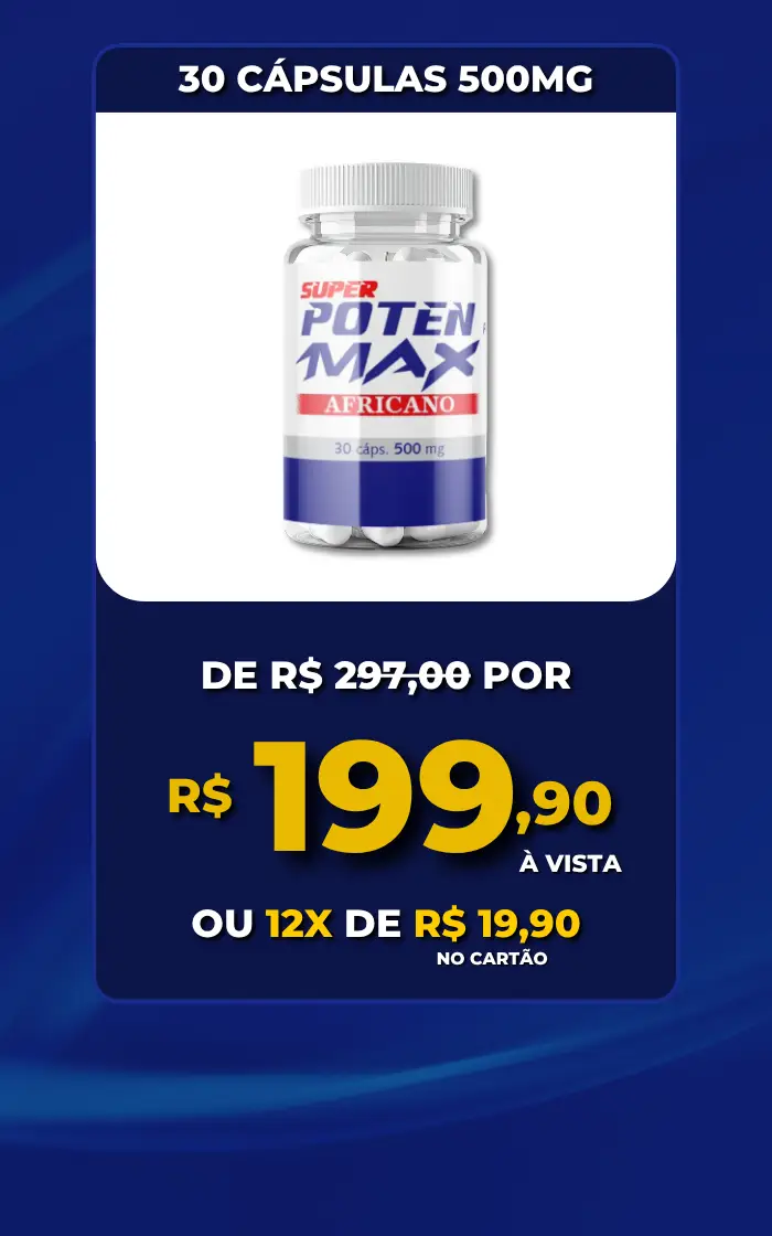 Pote 30 Cápsulas 500mg Super Poten Max